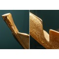 Designová zlatá mísa Laurel ve tvaru listu z kovu 60cm