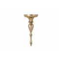 Luxusní antická nástěnná konzola Persephone ve zlatém provedení z kovu s ozdobnou konstrukcí 25cm