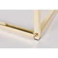 Art deco sada tří příručních stolků Trastoll čtvercového tvaru v antracitovém provedení se zlatými nožičkami 42cm