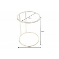 Art deco příruční stolek Gabriell v kovovém zlatém provedení kulatého tvaru se skleněnou deskou 55cm