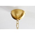 Designová závěsná lampa Globe kulatého tvaru z kovových plíšků zlaté barvy 63cm