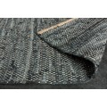 Designový obdélníkový koberec Mare z kožených a konopných vláken modrošedé barvy 230cm