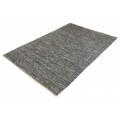 Designový obdélníkový koberec Mare z kožených a konopných vláken modrošedé barvy 230cm