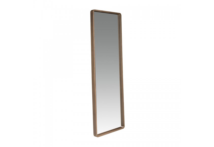 Luxusní stojící zrcadlo Vita Naturale s rámem z ořechového dřeva v moderním provedení s italským designem