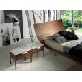 Dřevěný noční stolek Forma Moderna v provedení bílý mramor 55cm