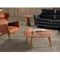 Italský design stolku Vita Naturale perfektně vynikne s koženými sedačkami a křesly