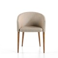 Jídelní židle Vita Naturale s nohama z jasanového dřeva v barvě ořechu - italský design