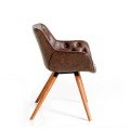 Nádech elegance a teplého designu s moderní koženou jídelní židlí Vita Naturale