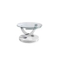 Luxusní kulatý konferenční stolek Vita Naturale s deskami z tvrzeného skla dodá moderní vzhled