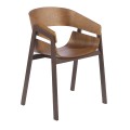 Luxusní dřevěná jídelní židle Vita Naturale v moderním stylu s tvarovanou opěrkou a sedákem