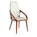 Luxusní moderní jídelní židle Vita Naturale z eko-kůže s nožičkami z masivního dřeva