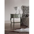 Luxusní rustikální noční stolek Soraya z masivního dřeva s možností volby barevného provedení as praktickou zásuvkou