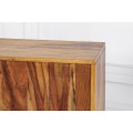 Venkovský příruční stolek Bareo z masivního palisandrového dřeva v hnědém provedení s poličkami 43cm