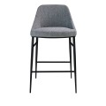 Moderní barová židle Urbano šedá černými kovovými nožičkami 90cm