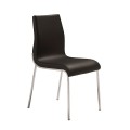 Moderní kožená jídelní židle Urbano z eko-kůže černá 87cm
