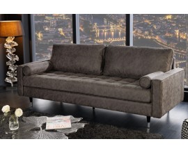 Moderní designová sedačka Sintra s potahem z mikrovlákna tmavě šedé barvy