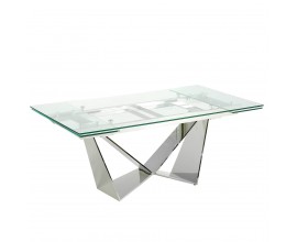 Luxusní rozkládací jídelní stůl Urbano ze skla 160-220cm