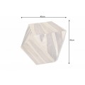 Stylový masivní konferenční stolek Ronan ve tvaru diamantu z palisandrového dřeva hnědé barvy 42cm