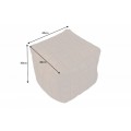 Designová kožená taburetka Sibei čtvercového tvaru v koňakové hnědé barvě 40cm