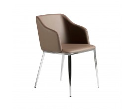 Luxusní kožená jídelní židle Urbano hnědá 79cm