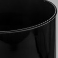 Designová art deco skleněná váza Elegance oválného tvaru černé barvy 30cm