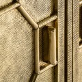 Luxusní art deco příborník Seminole z kovu a mosazi ve zlaté barvě 183cm