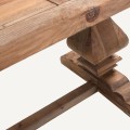 Venkovský jídelní stůl Komani z masivního dřeva přírodní hnědé barvy s vyřezávanýma nohama 200cm