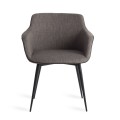 Dopřejte si moderní design se stylovou jídelní židlí Forma Moderna s černými ocelovými nožičkami