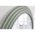 Art deco designové zrcadlo Swan obloukového tvaru s pastelovým zeleným kaskádovým rámem 160cm