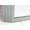 Art deco designové zrcadlo Swan obloukového tvaru s pastelovým zeleným kaskádovým rámem 160cm