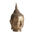 Orientální socha hlavy Buddhy z bronzu ve zlatém provedení s ručním zdobením 65cm