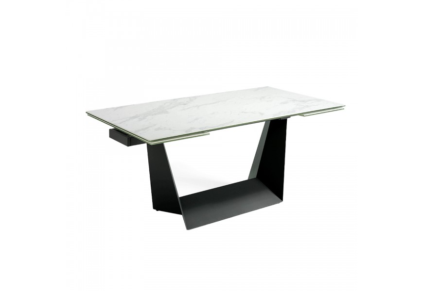 Moderní rozkládací jídelní stůl Forma Moderna bílý mramor 180-270cm