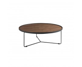 Moderní kulatý konferenční stolek Forma Moderna ze dřeva hnědý 100cm