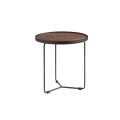 Moderní kulatý příruční stolek Forma Moderna dřevěný hnědý 50cm