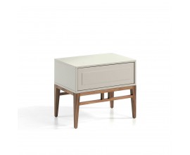 Moderní šedý noční stolek Forma Moderna ze dřeva se šuplíkem