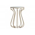 Designová art deco příruční stolek Tweng se zlatou kovovou konstrukcí