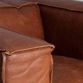 Luxusní kožené křeslo Roy v koňakové hnědé barvě ve vintage stylu 118cm