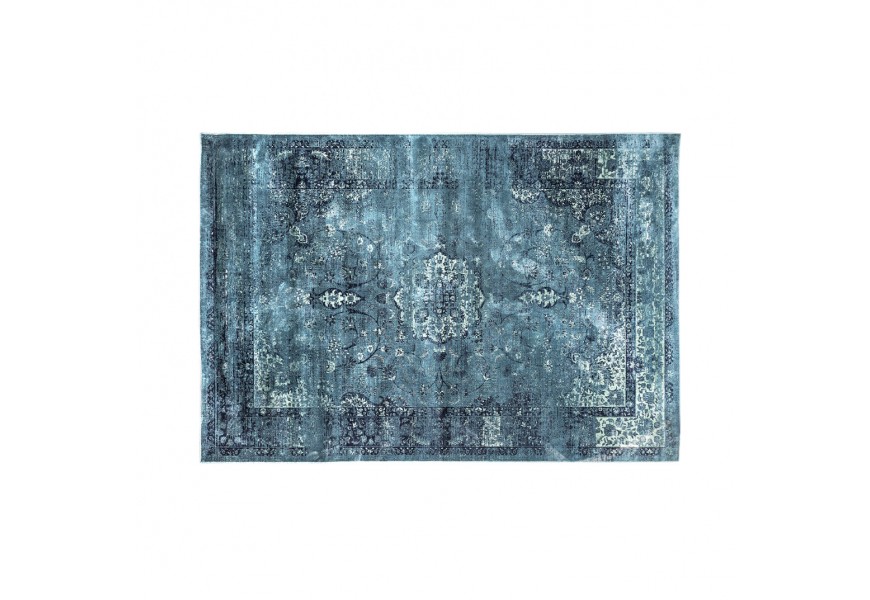 Stylový orientální koberec Cassio obdélníkového tvaru v tyrkysové barvě s ornamentálním vzorovaným zdobením