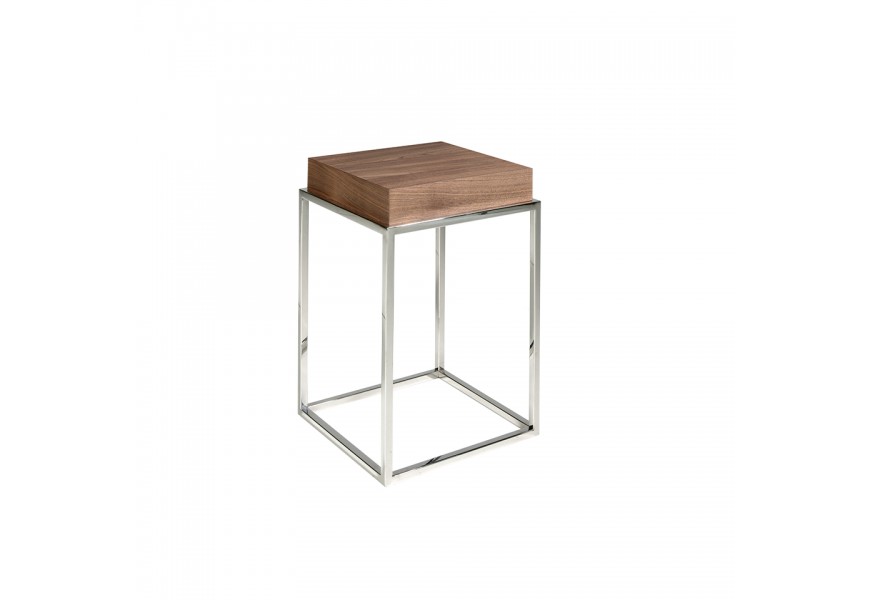 Designový příruční stolek Forma Moderna s chromovou podstavou 61cm
