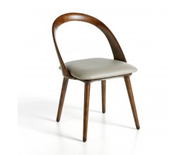 Moderní jídelní židle Forma Moderna z eko-kůže hnědá 82cm