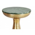 Zamilujte si art-deco nábytek s designovým příručním stolkem Elements se zelenou mramorovou vrchní deskou