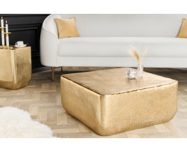 Designový konferenční stolek Tepanya z kovu zlatý 70cm