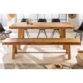 Designová jídelní lavice Roseville ve vintage hnědé barvě ze dřeva v industriálním stylu