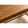 Industriální jídelní lavice Roseville z masivního dřeva vintage hnědé barvy 165cm