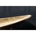 Designový zlatý tác Sorento ve tvaru listu z kovové slitiny 80cm
