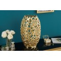 Art deco kovová váza Hoja ve zlatém provedení 40cm