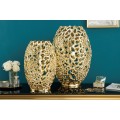 Art deco kovová váza Hoja ve zlatém provedení 40cm