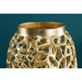 Art deco designová váza Hoja ve zlatém provedení s kovovou konstrukcí 90cm