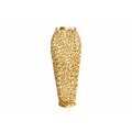 Designová váza Hoja v art deco stylu s kovovou konstrukcí zlaté barvy 65cm