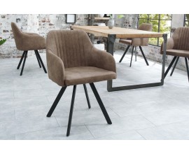 Designová vintage židle Lucca taupe